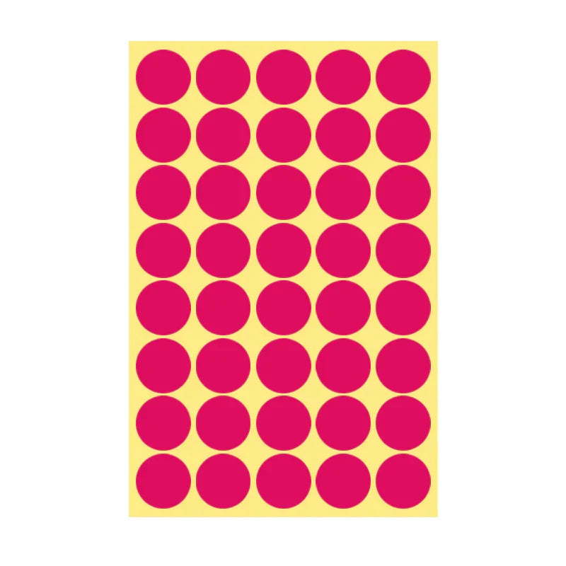 8/13/25/50mm Round Sticker Dots Adhesive Labels Warm-toned