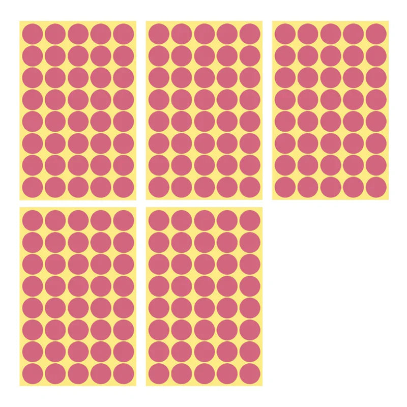 8/13/25/50mm Round Sticker Dots Adhesive Labels Warm-toned