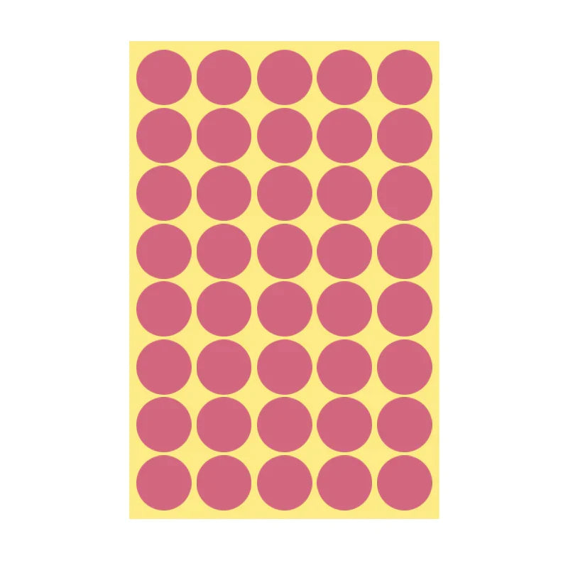 8/13/25/50mm Round Sticker Dots Adhesive Labels Warm-toned