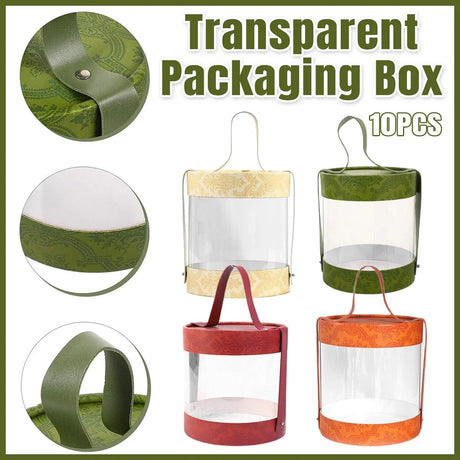 Transparent Bucket Cookie Boxes 10PCS