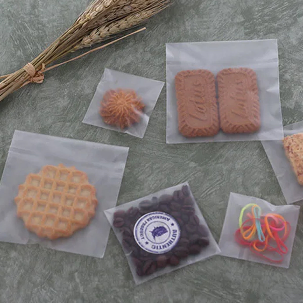 Clear Plastic Self Adhesive Candy Packaging Bags 100PCS