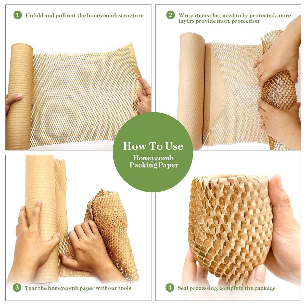 Honeycomb Kraft Paper Roll Shockproof Cushioning 1Roll