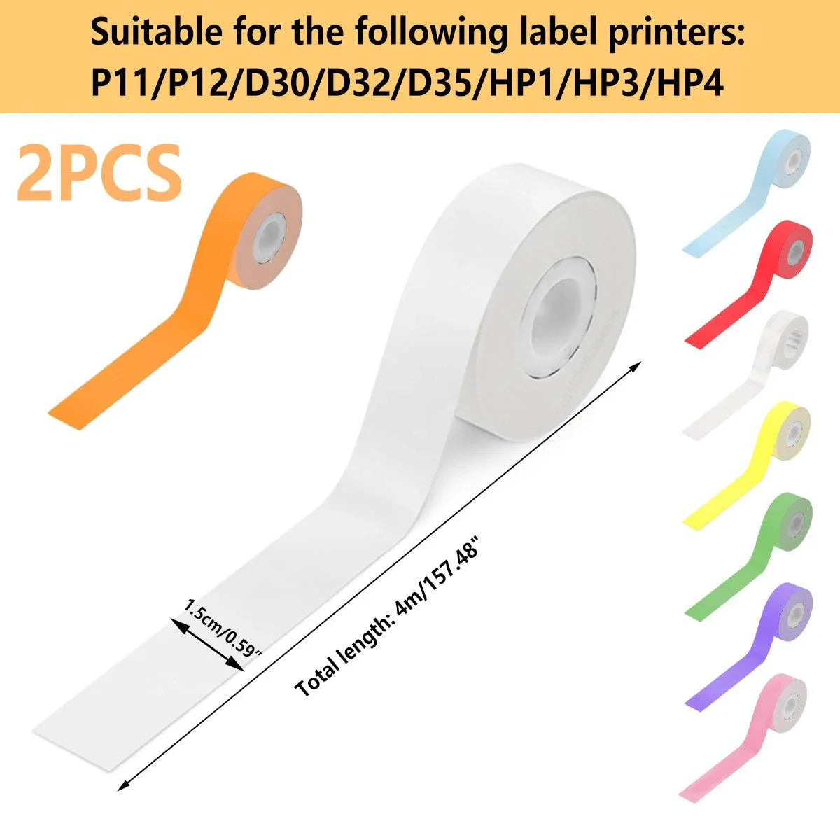 Square Sticker Thermal Paper Labels 2 Rolls