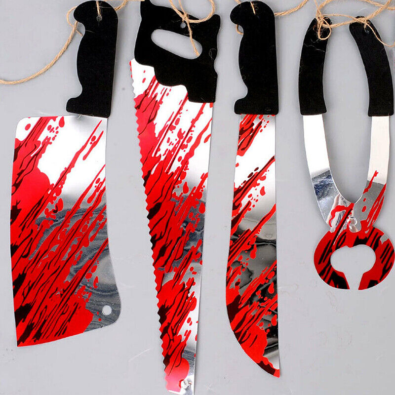 8 Pcs Hanging Bloody Knives Halloween Garland Decoration