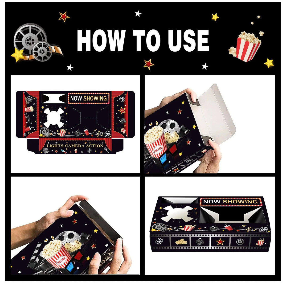  Upgrade your movie night experience with our Popcorn Box Set.