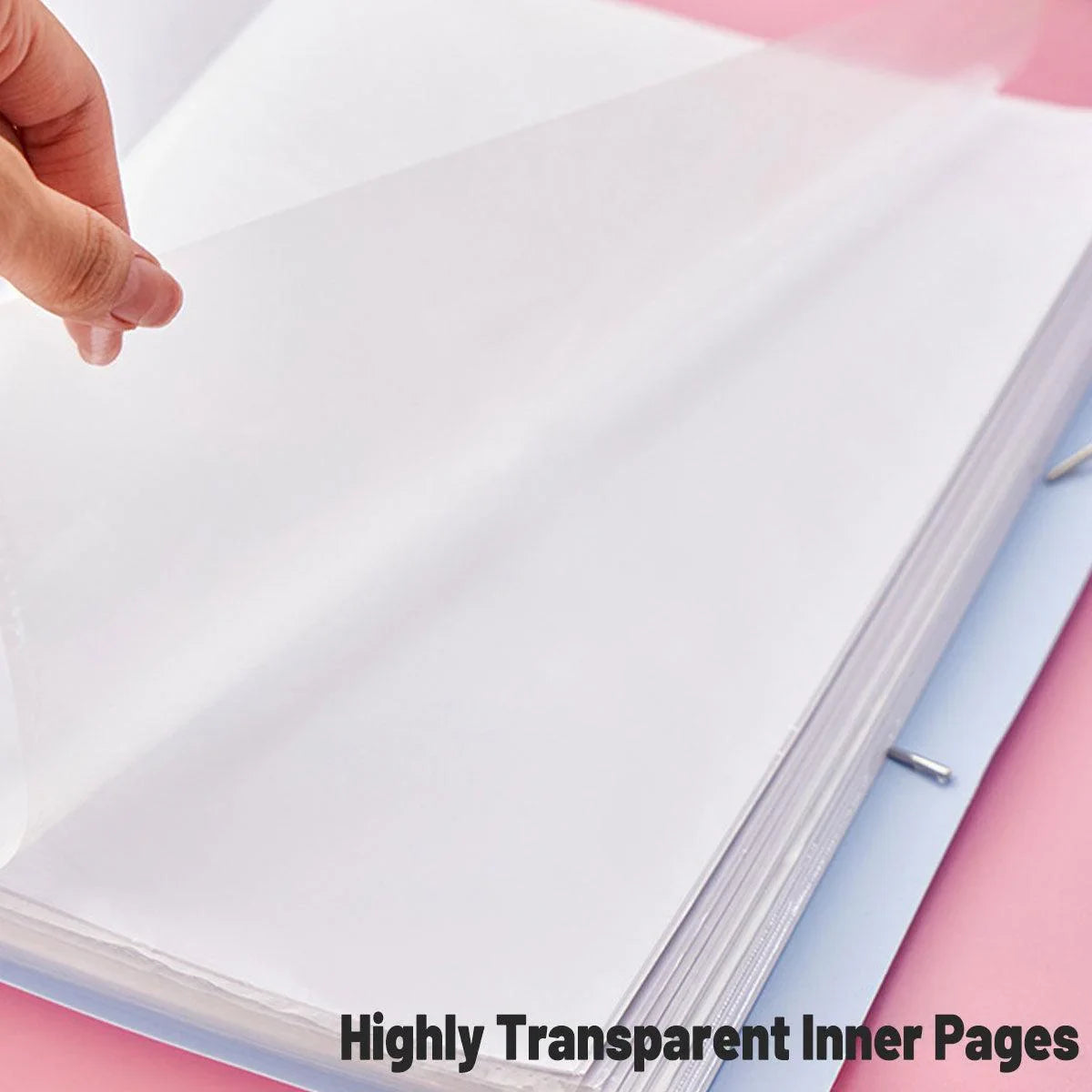 A4 Folder Transparent Multi Layer Document Bag 5PCS