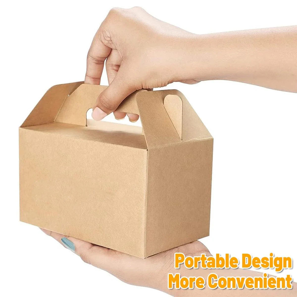 Kraft Paper Fried Chicken Box Takeaway Packaging Container 50PCS