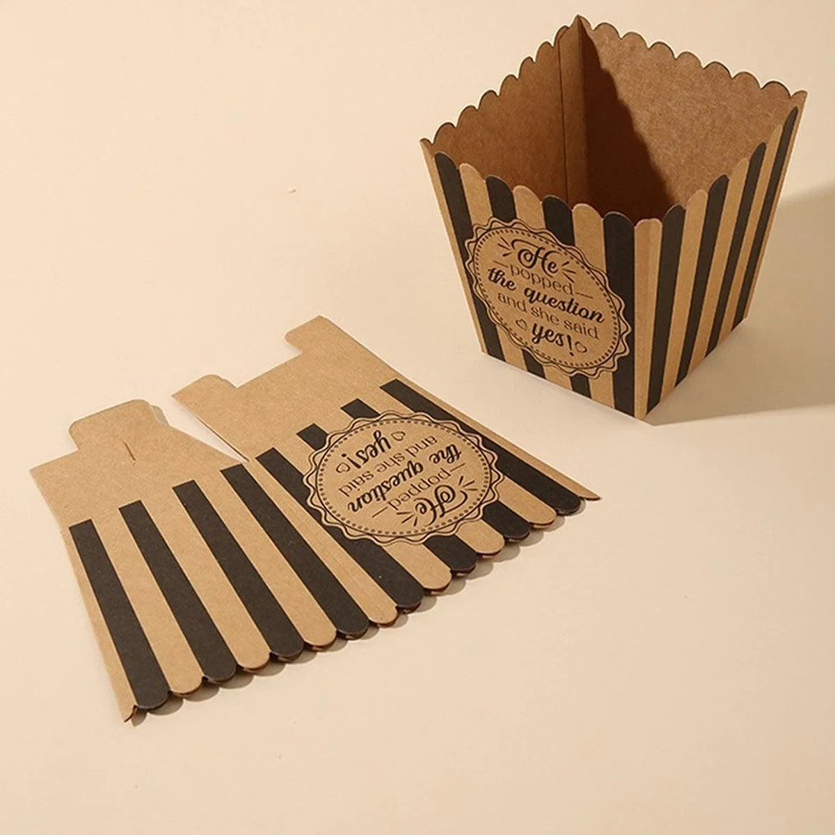 Disposable Paper Popcorn Boxes 48PCS