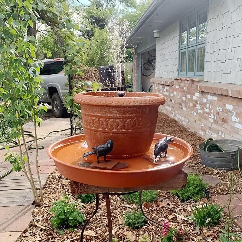 Plastic Flower Pots and Trays Round Base 6PCS