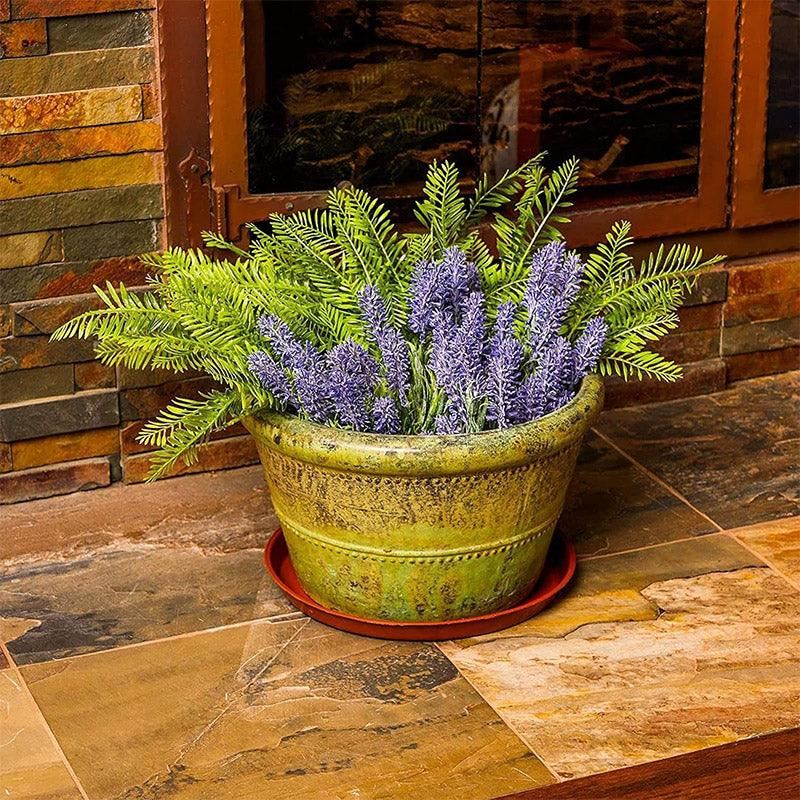 Plastic Flower Pots and Trays Round Base 6PCS