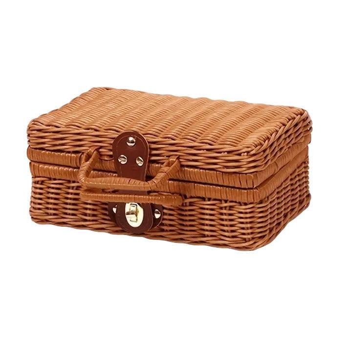 Rattan Organizer Woven Storage Boxes Suitcase 1Pack