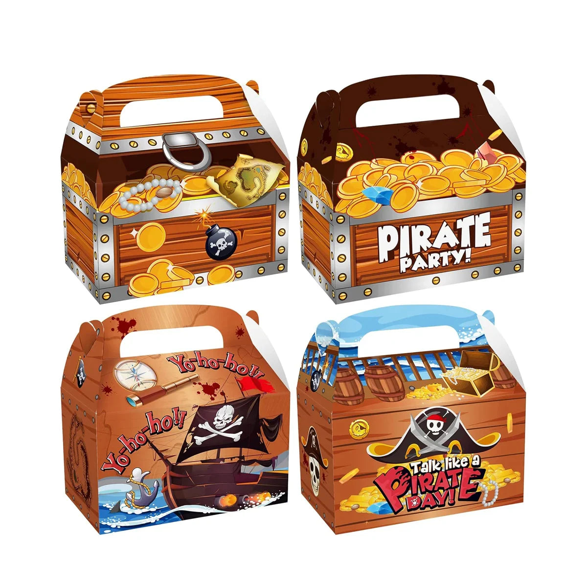Pirate Theme Party Carton Candy Box Gift Box 12PCS