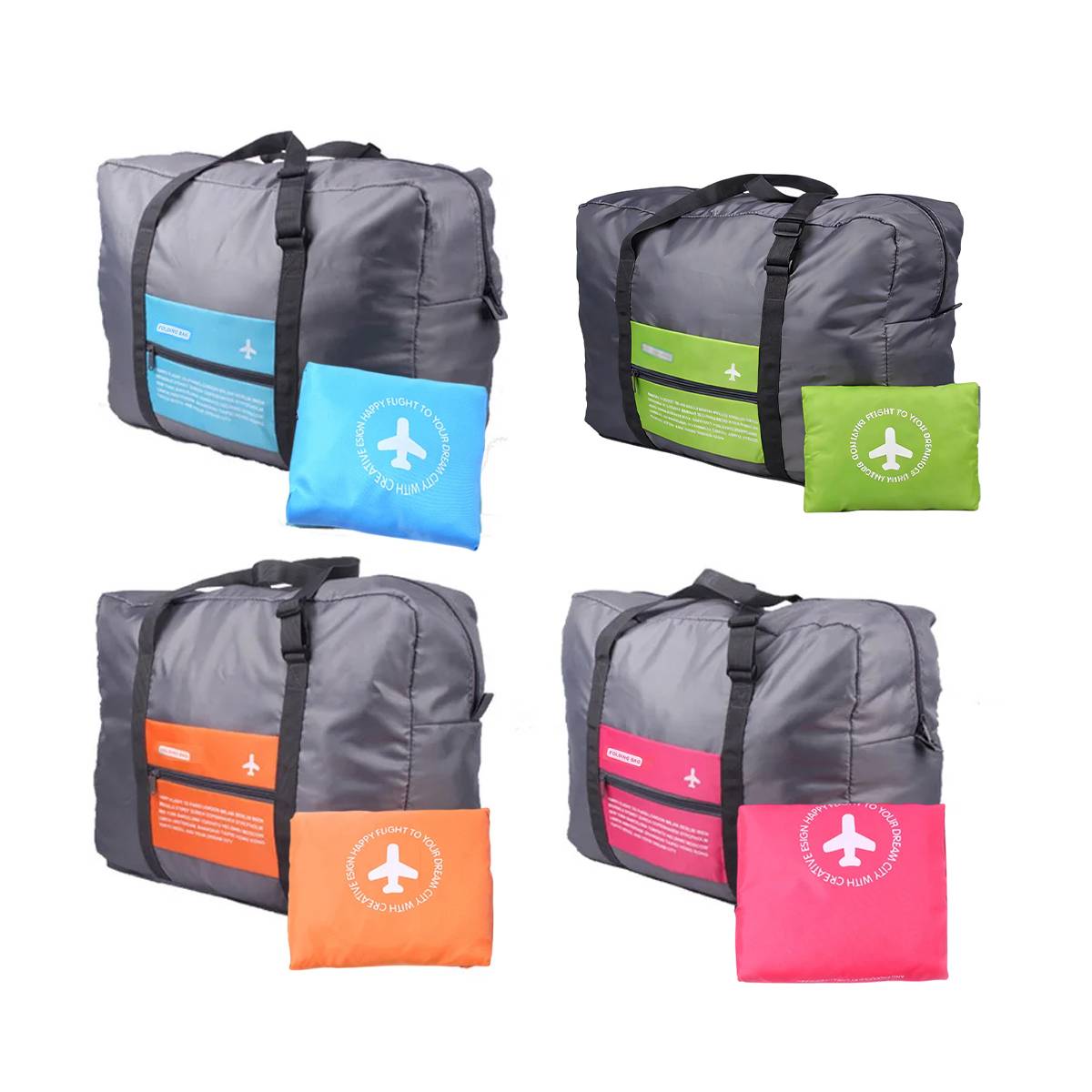 Duffel Storage Bag Waterproof Nylon 4 Colors 1 Piece