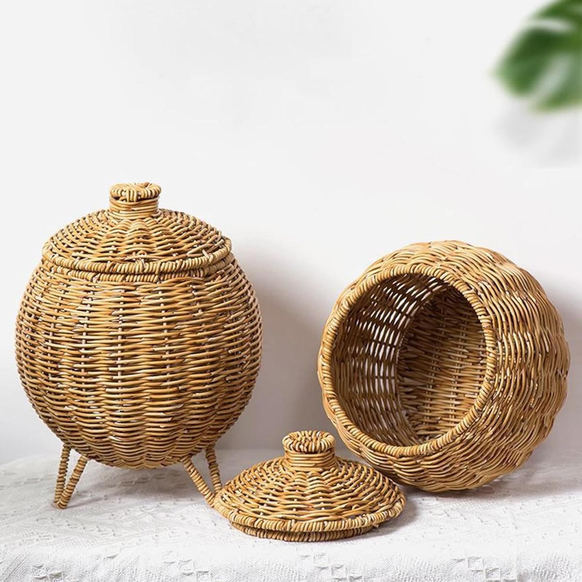 Hand Woven Basket Storage Container 2Styles