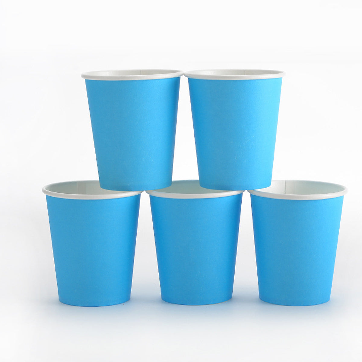 300PCS 6 Colours Disposable Paper Cups Food-Grade Hot and Cold