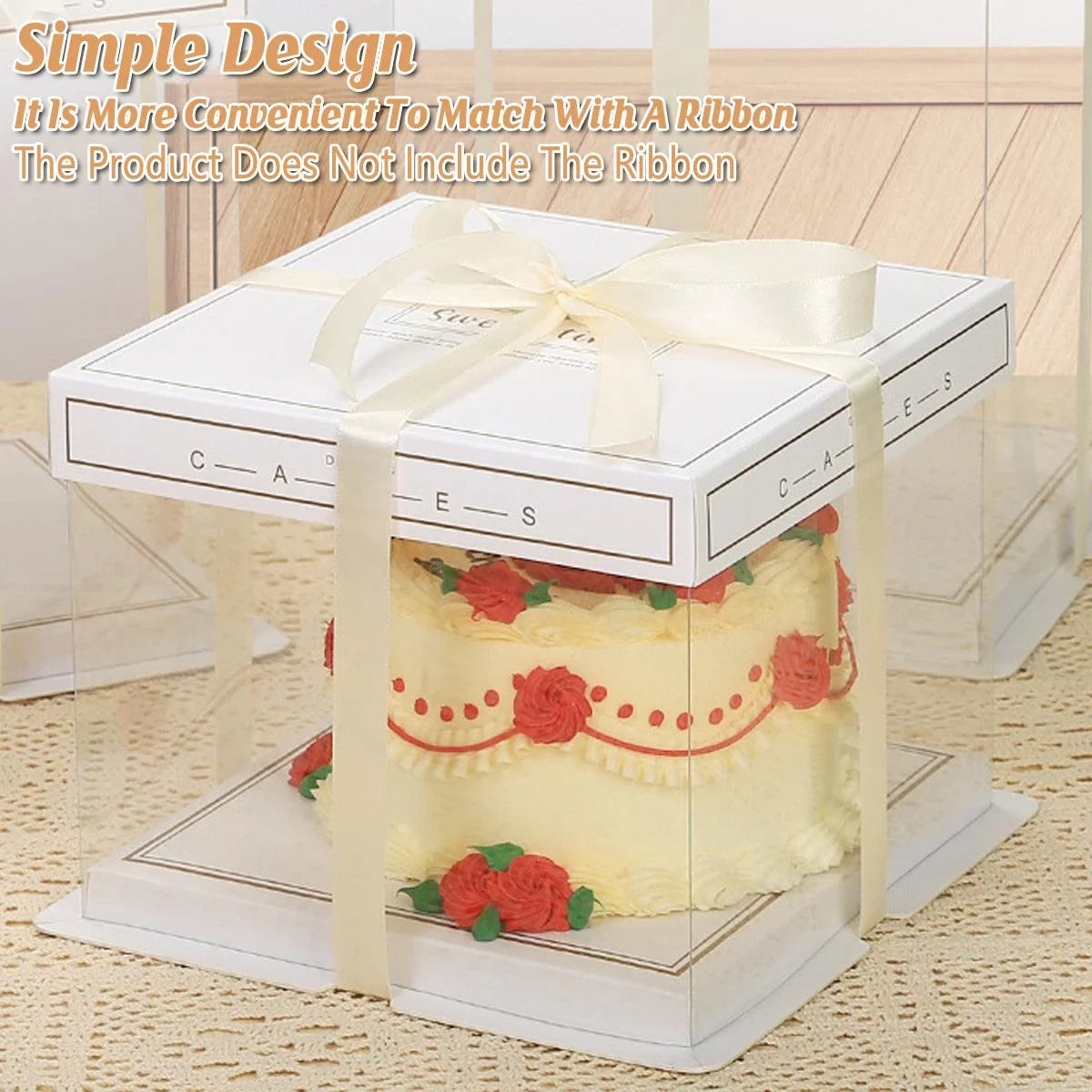 Clear Cake Food Packaging Box 10PCS