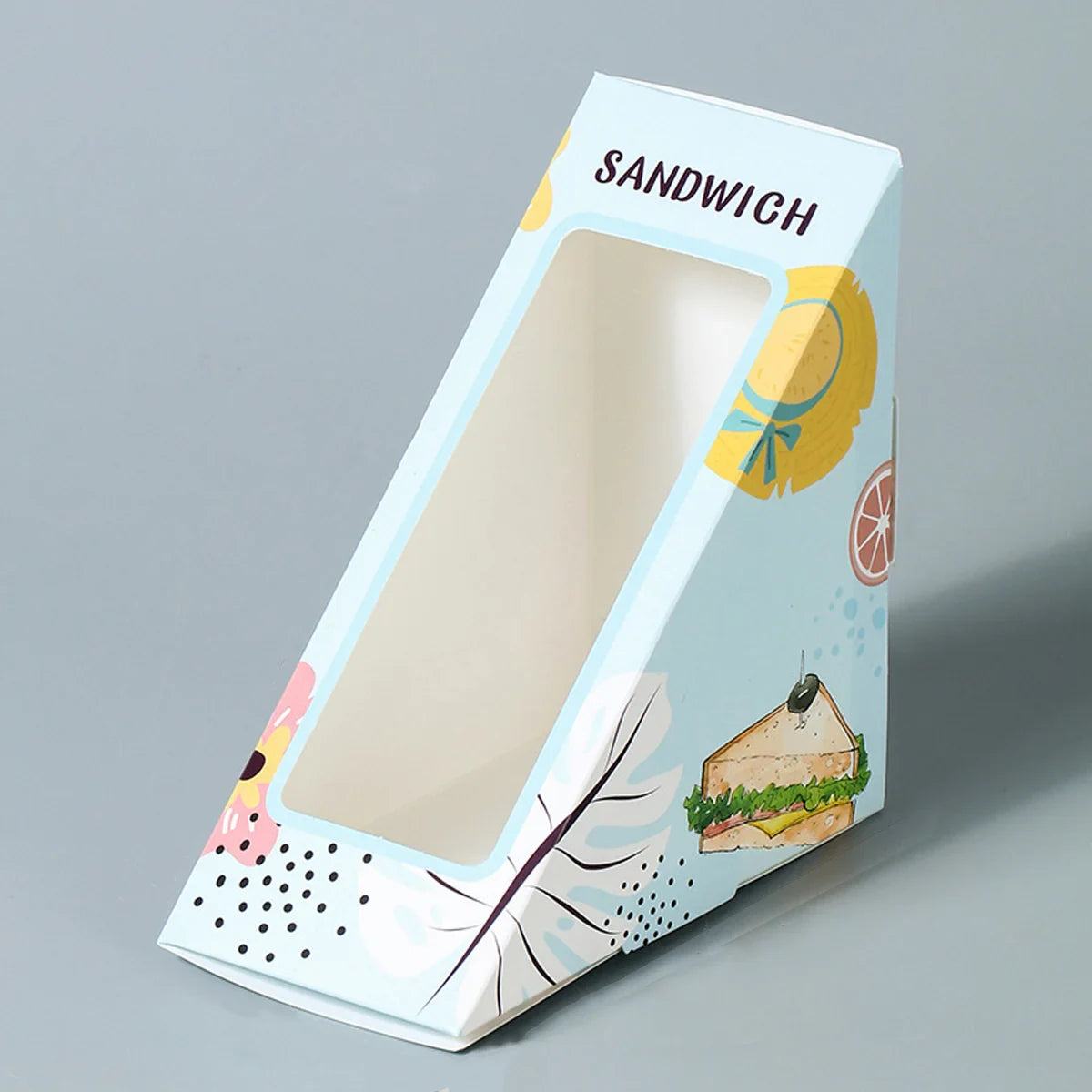 Triangle Sandwich Boxes Kraft Packing 100PCS