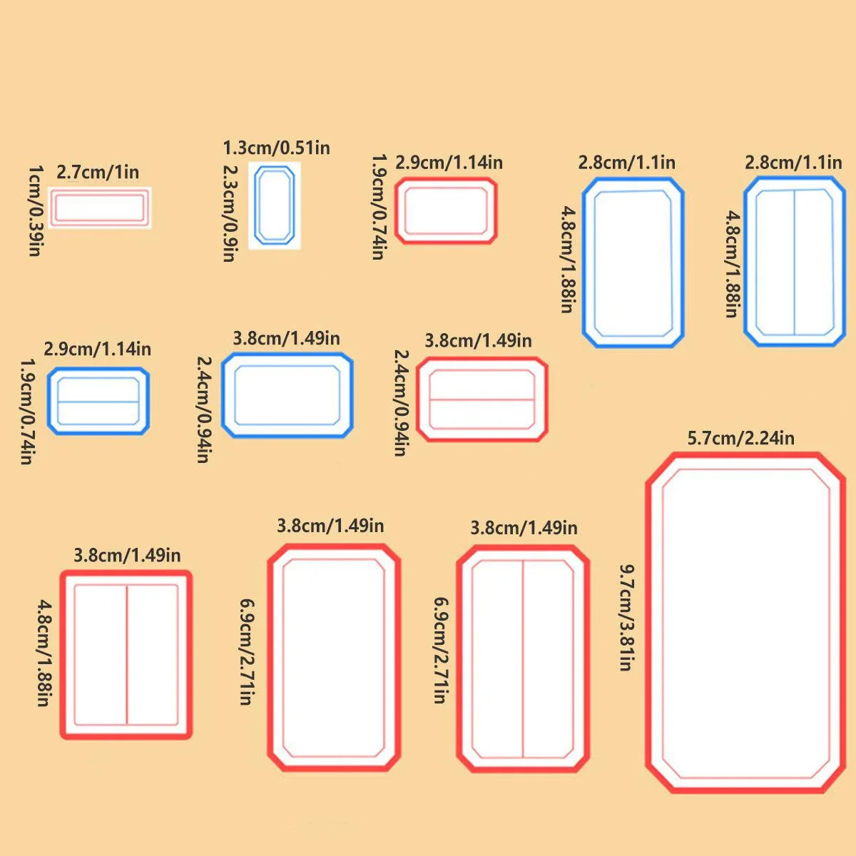 Self Adhesive Blank Labels Tags 100PCS
