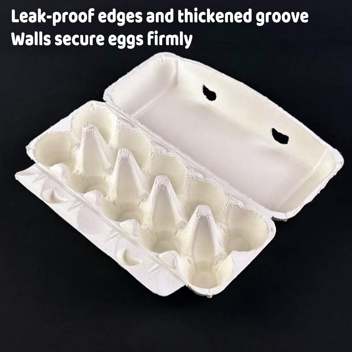 150PCS 10 Slot Paper Egg Trays Molded Pulp Stackable for Egg Packaging