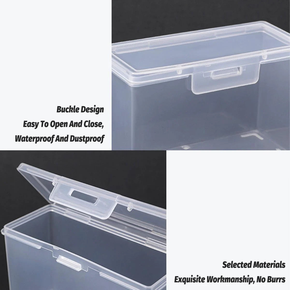 Card Storage Box Transparent Plastic Holder 10PCS