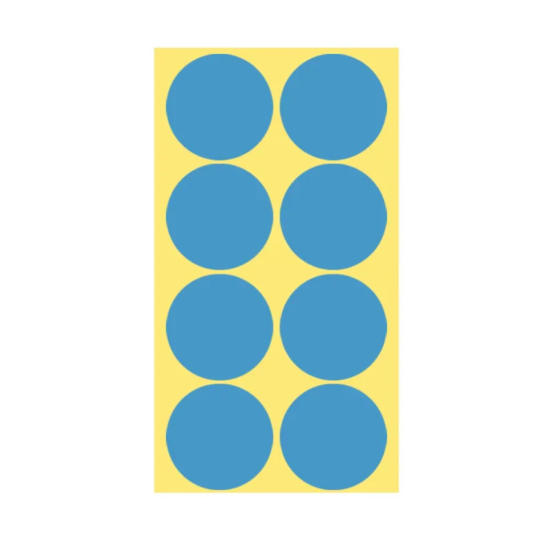 8/13/25/50mm Round Sticker Dots Adhesive Labels Cool-toned