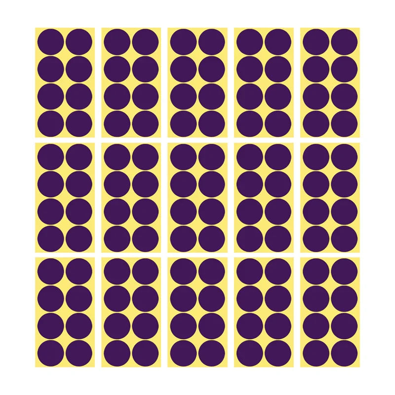 8/13/25/50mm Round Sticker Dots Adhesive Labels Cool-toned