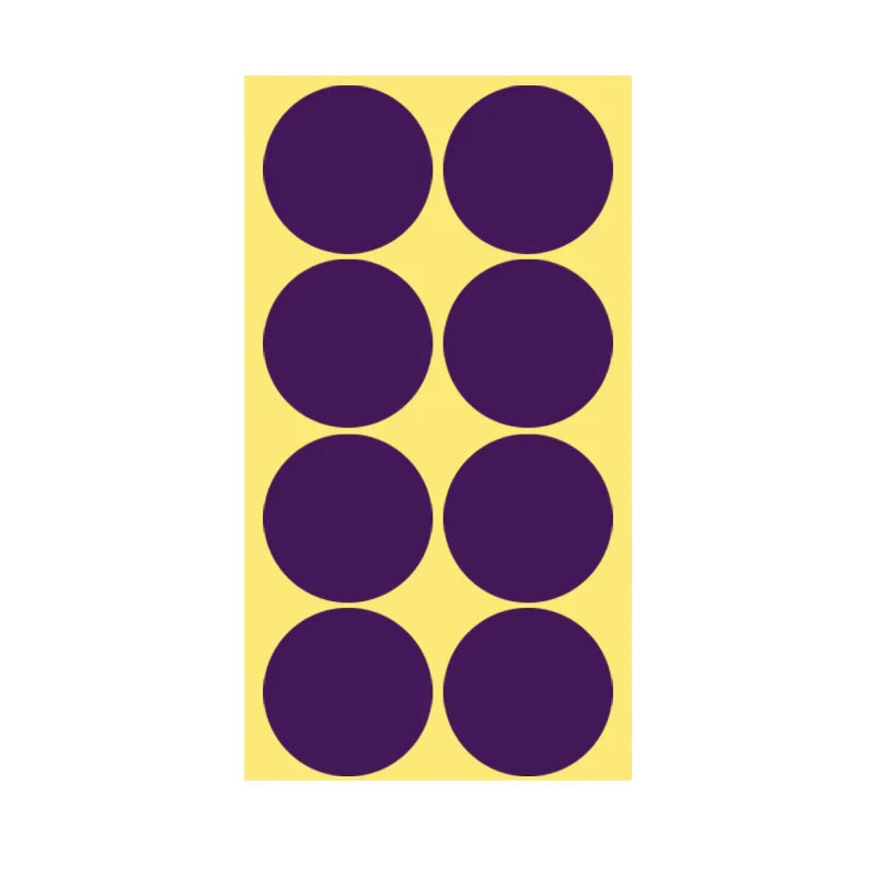 8/13/25/50mm Round Sticker Dots Adhesive Labels Cool-toned
