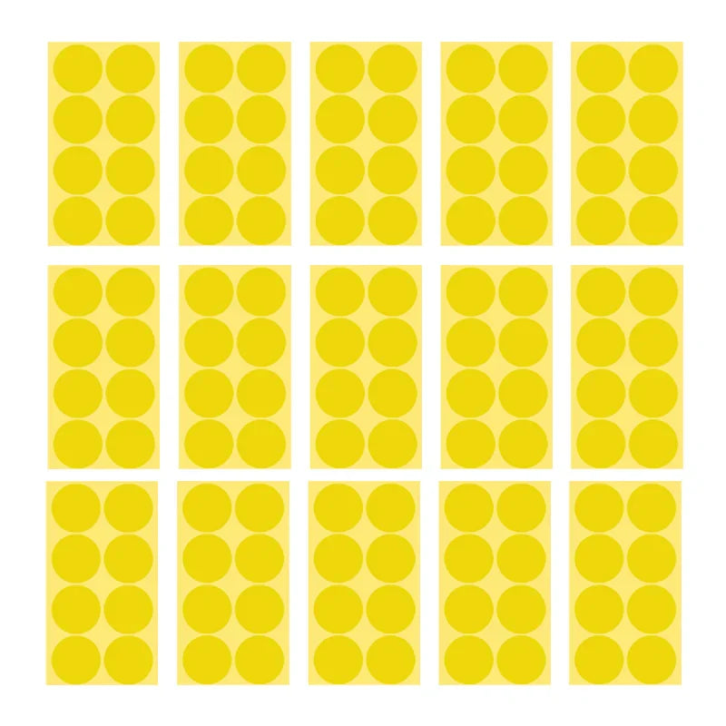 8/13/25/50mm Round Sticker Dots Adhesive Labels Warm-toned
