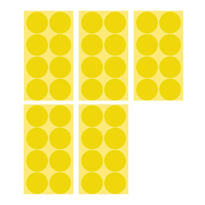 8/13/25/50mm Round Sticker Dots Adhesive Labels Warm-toned