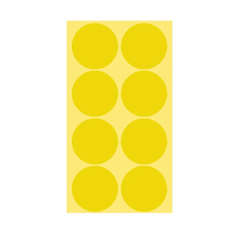 8/13/25/50mm Round Sticker Dots Adhesive Labels Warm-toned
