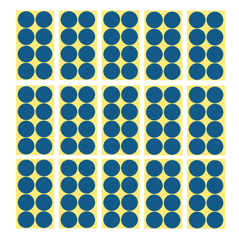 8/13/25/50mm Round Sticker Dots Adhesive Labels Cool-toned