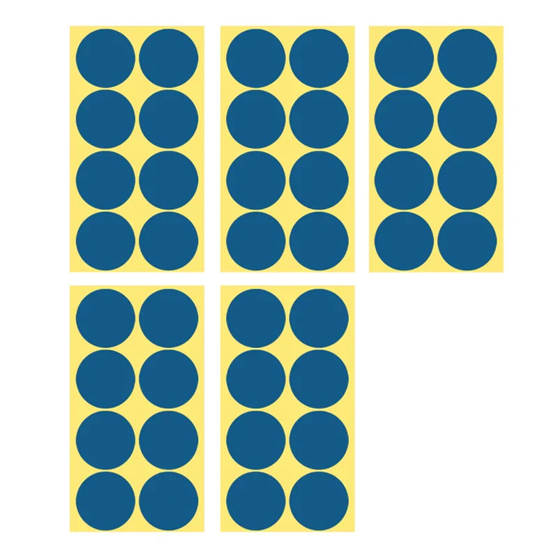8/13/25/50mm Round Sticker Dots Adhesive Labels Cool-toned