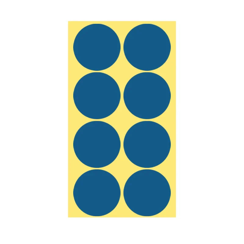 8/13/25/50mm Round Sticker Dots Adhesive Labels Cool-toned