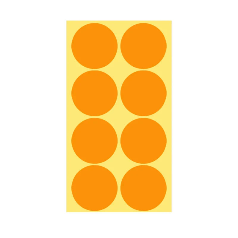 8/13/25/50mm Round Sticker Dots Adhesive Labels Warm-toned