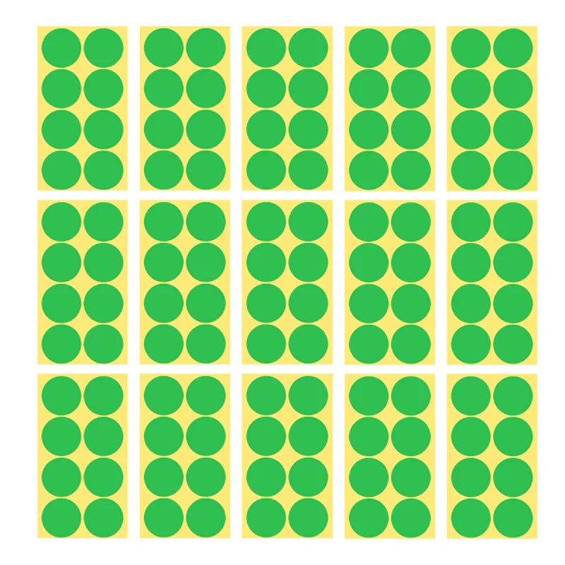 8/13/25/50mm Round Sticker Dots Adhesive Labels Cool-toned