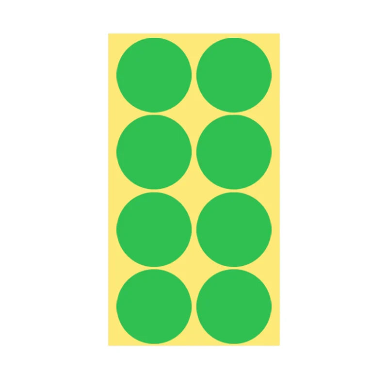8/13/25/50mm Round Sticker Dots Adhesive Labels Cool-toned
