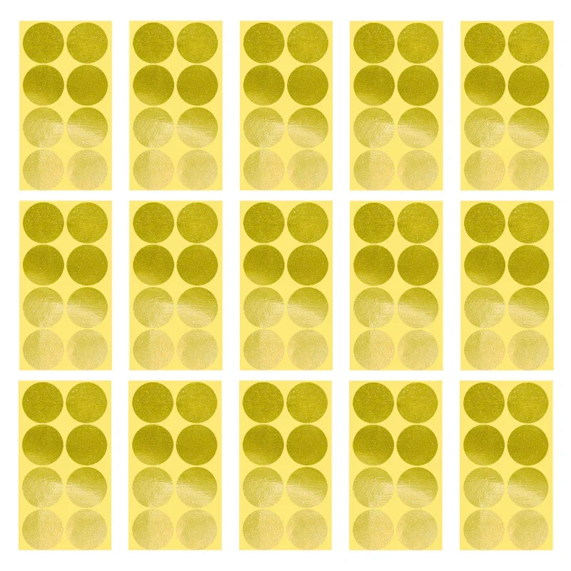 8/13/25/50mm Round Sticker Dots Adhesive Labels Neutral