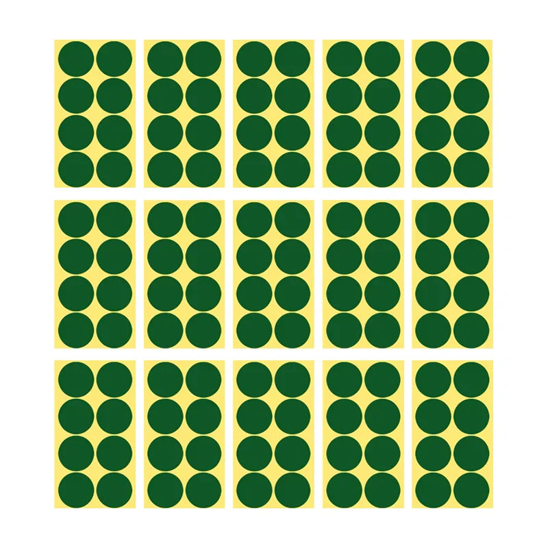 8/13/25/50mm Round Sticker Dots Adhesive Labels Cool-toned