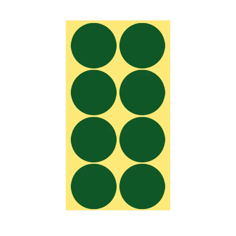 8/13/25/50mm Round Sticker Dots Adhesive Labels Cool-toned