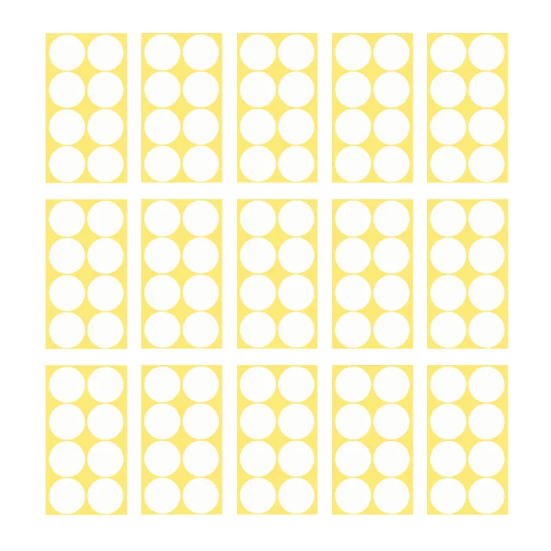 8/13/25/50mm Round Sticker Dots Adhesive Labels Neutral