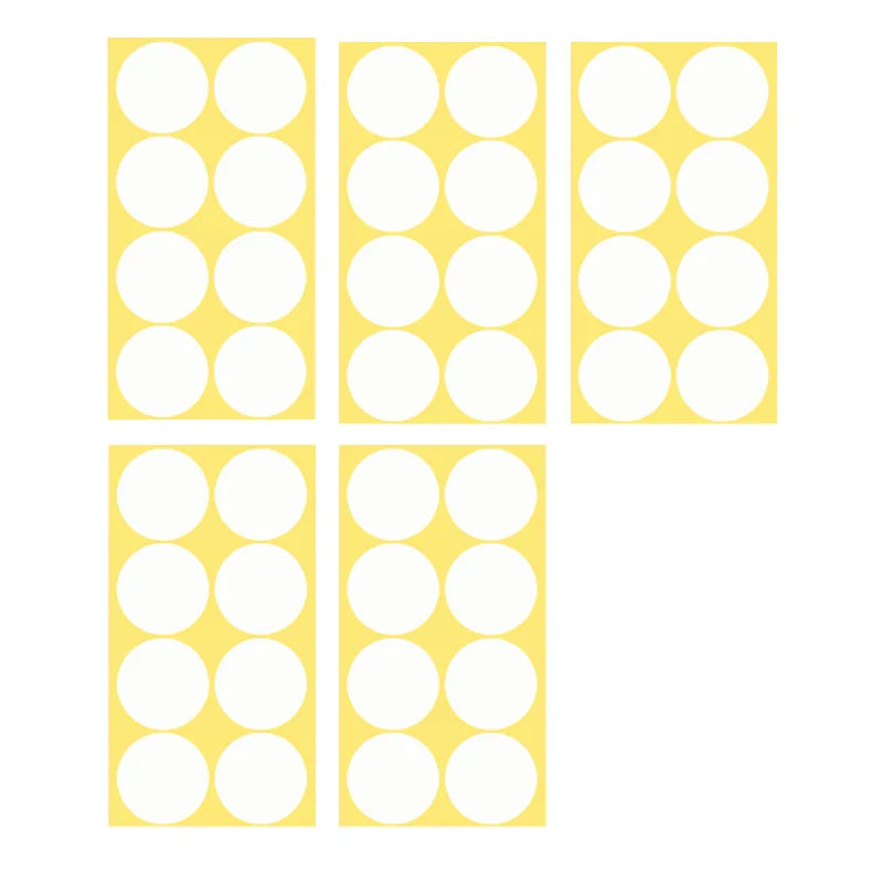 8/13/25/50mm Round Sticker Dots Adhesive Labels Neutral
