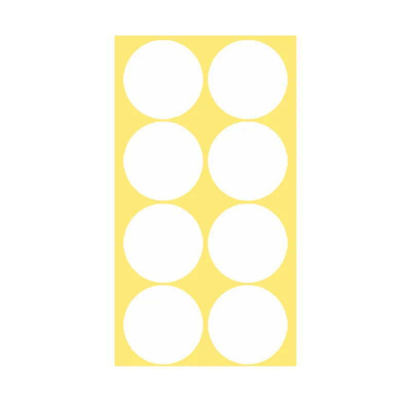 8/13/25/50mm Round Sticker Dots Adhesive Labels Neutral