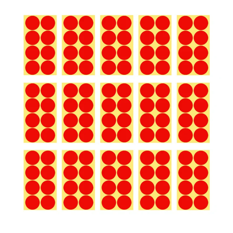 8/13/25/50mm Round Sticker Dots Adhesive Labels Warm-toned