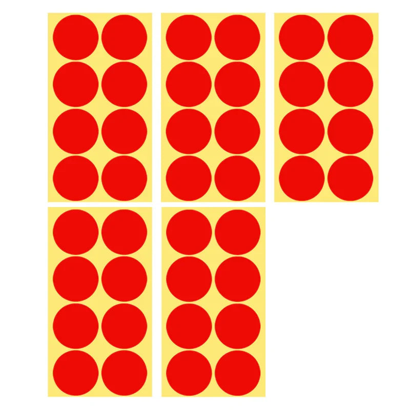 8/13/25/50mm Round Sticker Dots Adhesive Labels Warm-toned