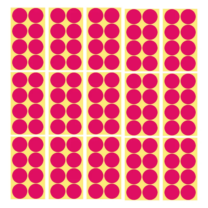 8/13/25/50mm Round Sticker Dots Adhesive Labels Warm-toned