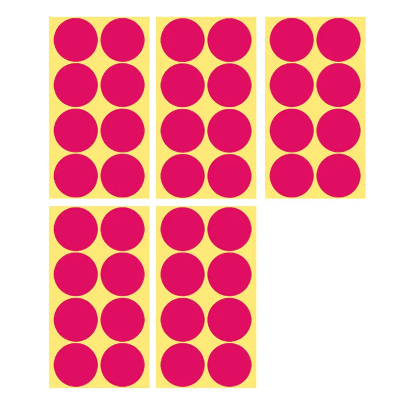 8/13/25/50mm Round Sticker Dots Adhesive Labels Warm-toned