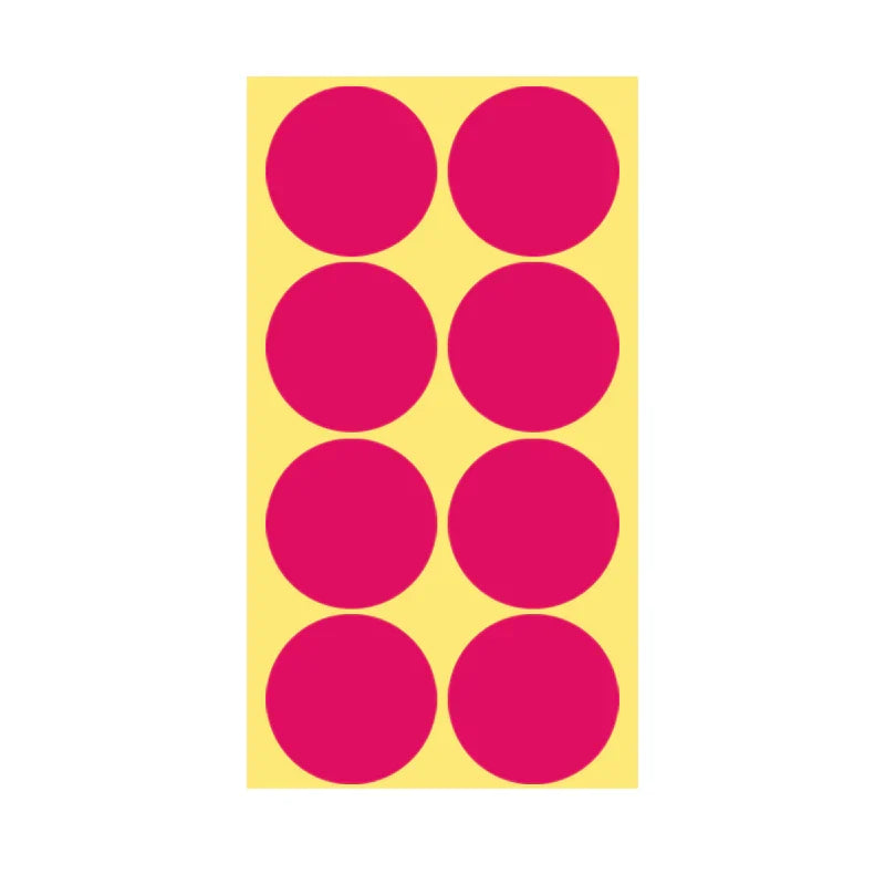 8/13/25/50mm Round Sticker Dots Adhesive Labels Warm-toned