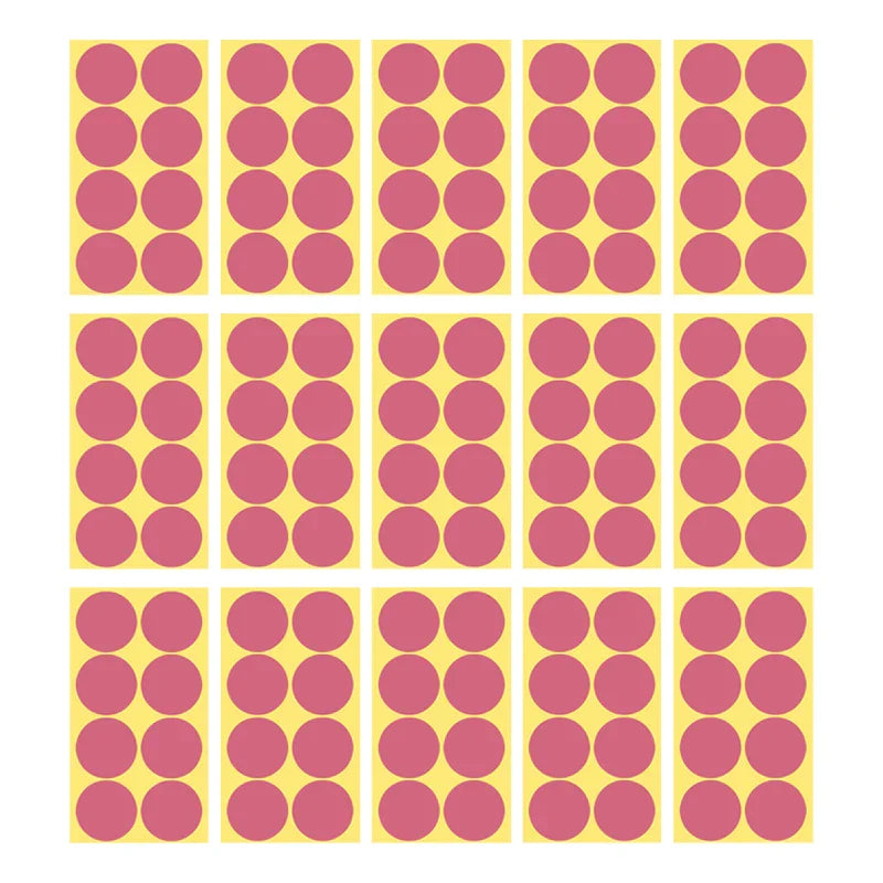 8/13/25/50mm Round Sticker Dots Adhesive Labels Warm-toned