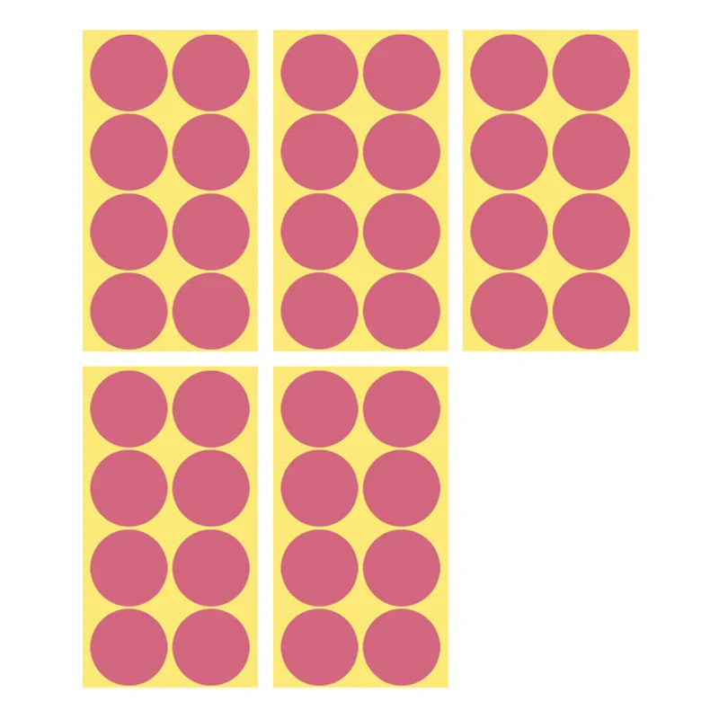8/13/25/50mm Round Sticker Dots Adhesive Labels Warm-toned