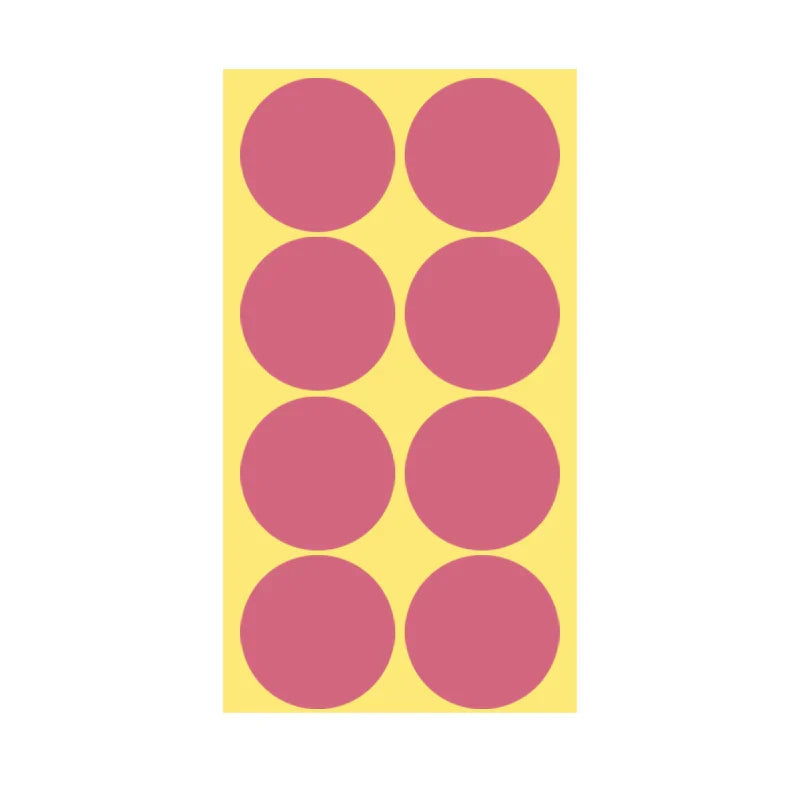 8/13/25/50mm Round Sticker Dots Adhesive Labels Warm-toned